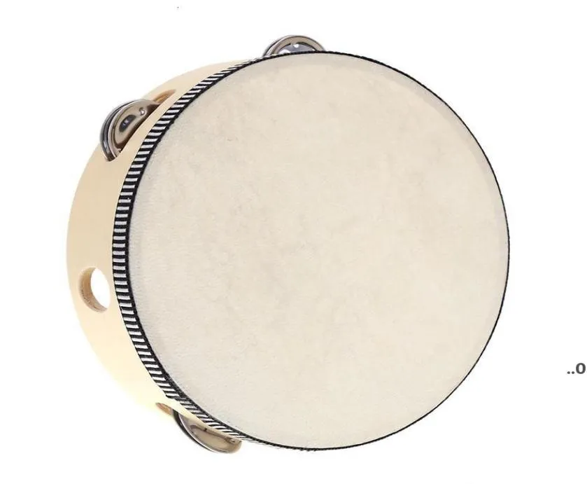 Tamburo da 6 pollici Tambourine Hand Hand Thambourine Birch Birch Jingles Kids School Musical Toy Musical KTV Party Percussion Toy Sea Ship E2614579