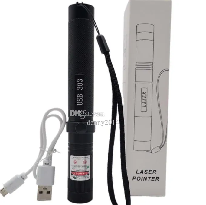 Leistungsstarker 532nm Green Laser Pointer- 532nm USB wiederaufladbare eingebaute Batterien Laser Pen