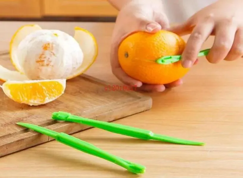 2pc Pack Creative Long Section Orange Peeler Peel sinaasappelsap compact en praktische helper ZZ