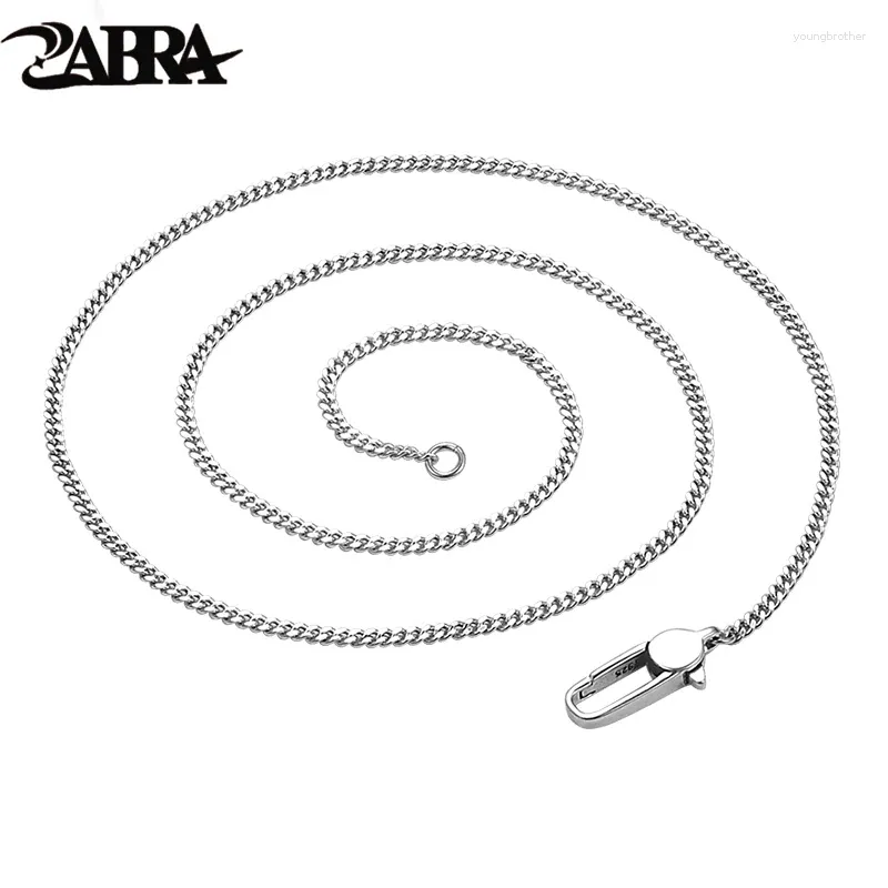 Pendants ZABRA 925 Silver Necklace Men's Tide Brand Cuban Chain Niche Design Versatile Thin Horsewhip Personality Simple