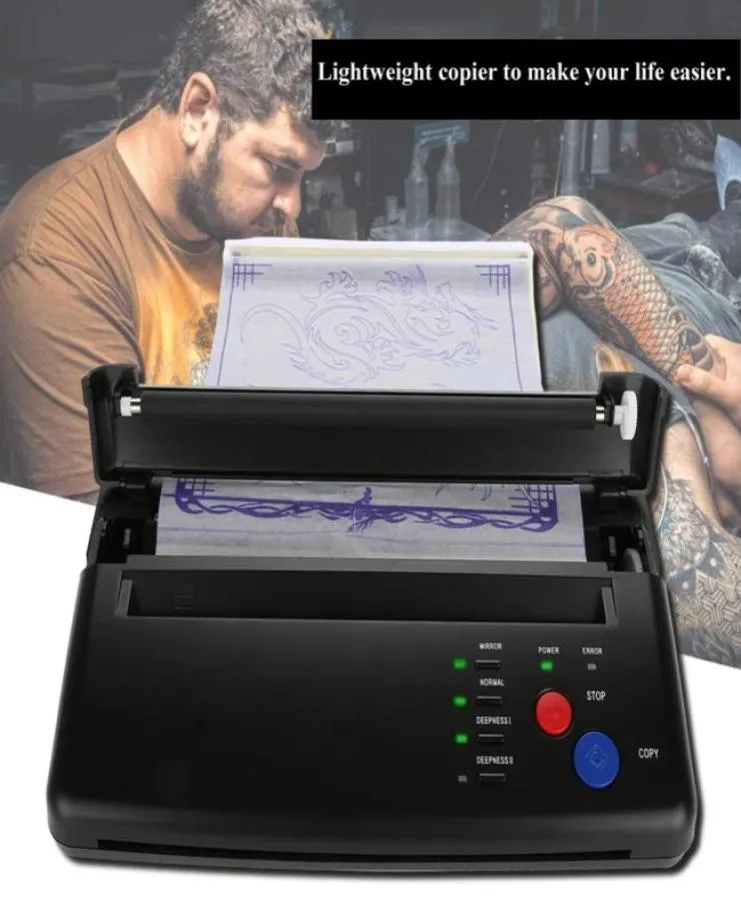 2 types portables A5 A4 Papier de transfert de tatouage pochoir à imprimante thermique Machine de tatouage de maquillage permanent noir 5384742