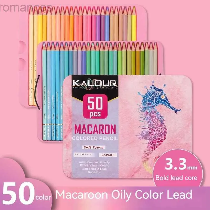 Crayons 50 macaron en bois coloré crayon fournitures d'art graffiti