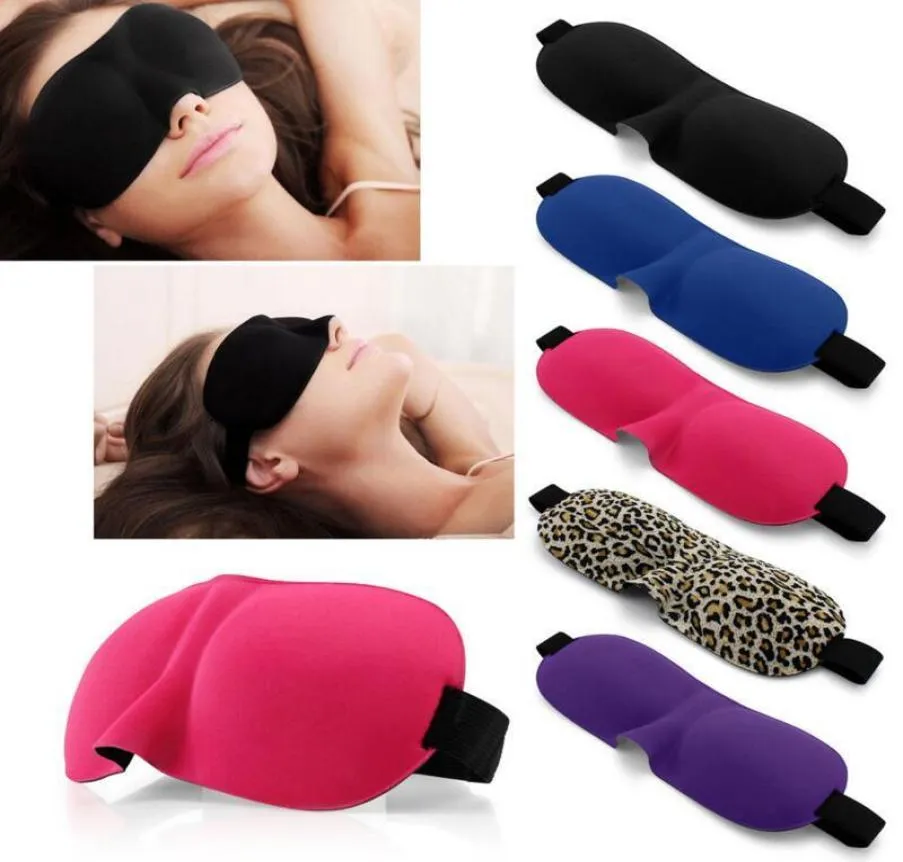 Masque de sommeil 3D Masque naturel Sleeping Eye Mask Cover Shade Oey Patch Bounsefol Bounked Travel Eyepatch 6 Color5395307