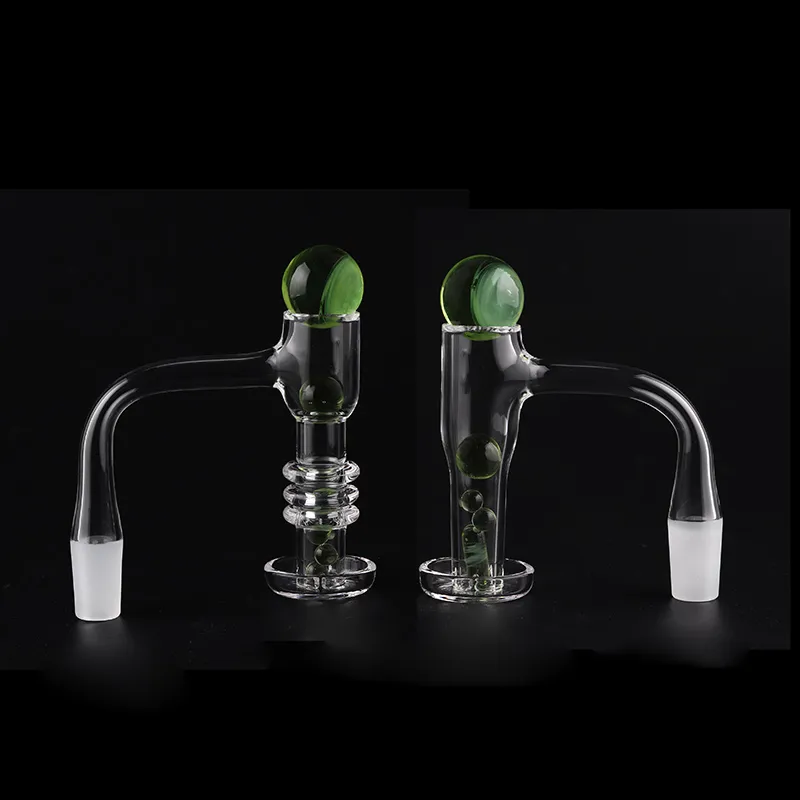 Set di banger con borghi smussati con saldatura a due stili premium premium, slUrper terp di fermo di calore XXL e sluorro di vortice terp con set di perle in marmo, 10/14/18 mm per tubi bong d'acqua