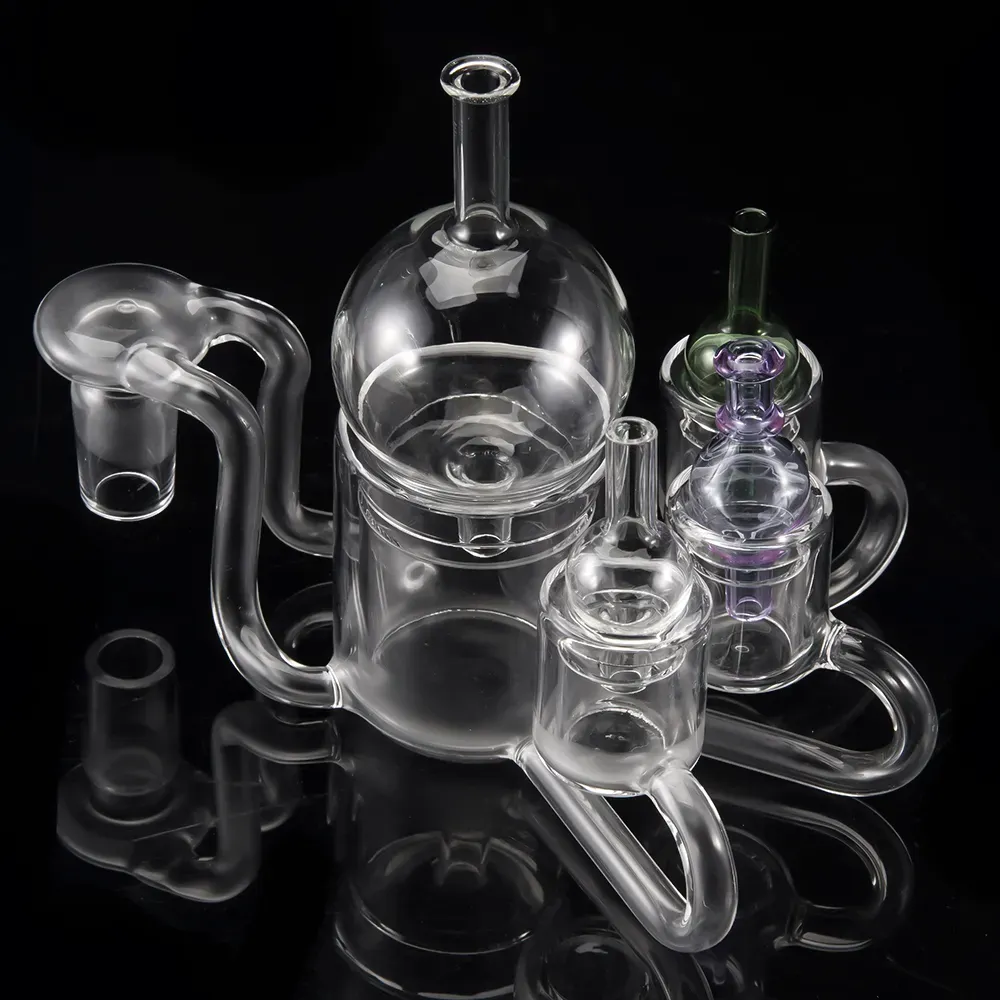 NEW XXL 50mm Quartz Thermal PukinBeagle Banger with 3 extra bowls 14mm 19mm male female joint Thermal P Banger for Glass Water Pipes