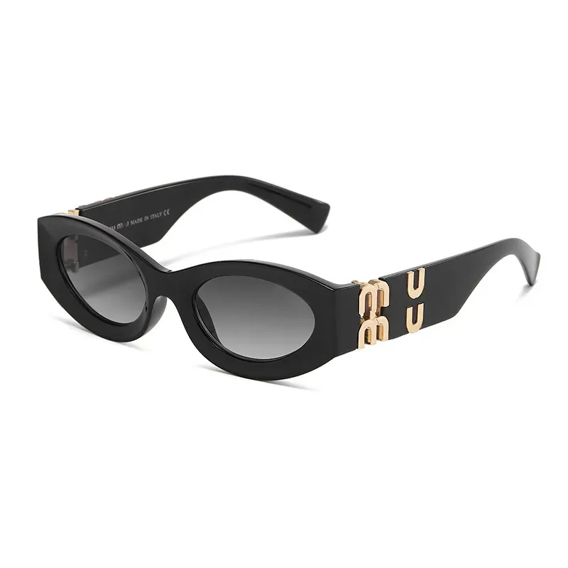 2024 남성용 디자이너 선글라스 여성 M 선글라스 패션 고양이 고양이 아이 선글라스 고급 골드 편지 태양 안경 안경