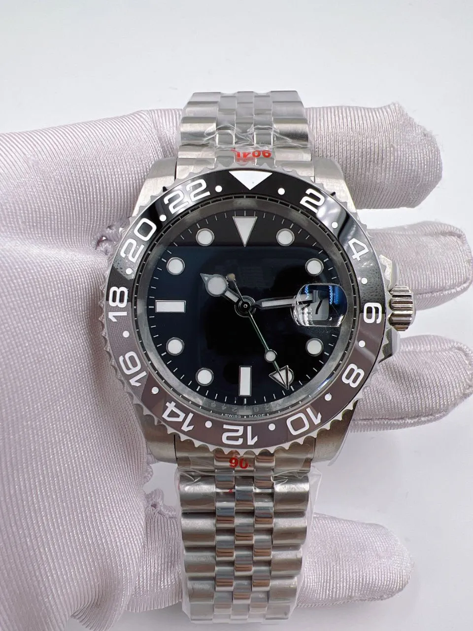 U1 ST9 2024 New Men's Watch's Watch en acier inoxydable Black and Gun Color Céramique Cérame Mécanique Mouvement Automatique Sapphire Verre