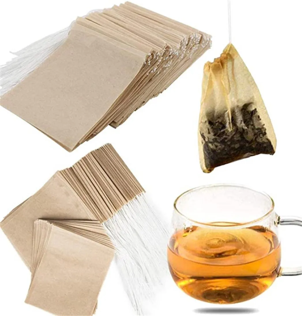 100pcslot en feuilles de feuille de feuille de café outils de café naturels naturels de papier infuseur de papier vide pour le thé couleur en bois 8947274