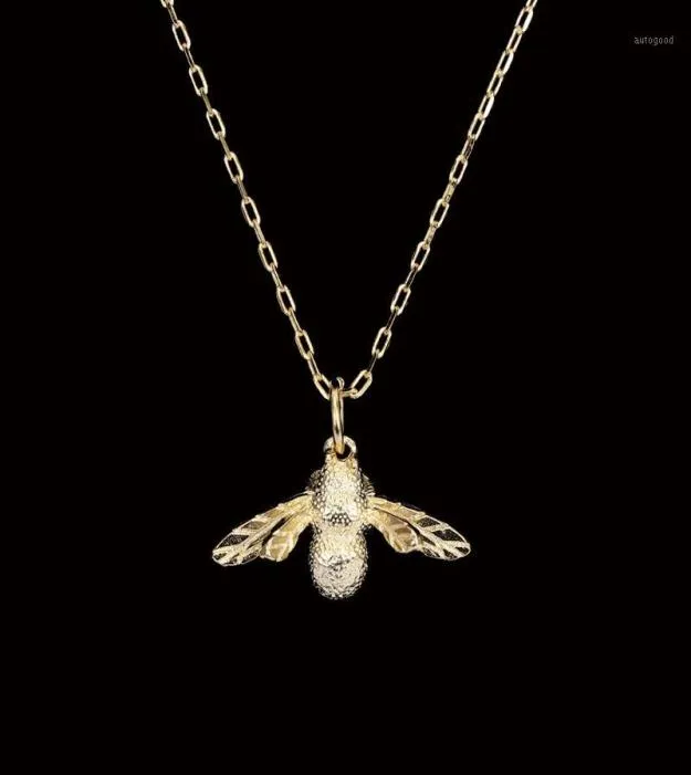 Hanger kettingen mode hoogwaardige schattige bijen ketting sieraden zilveren goud kleur voor vrouwen bijoux femme12765867