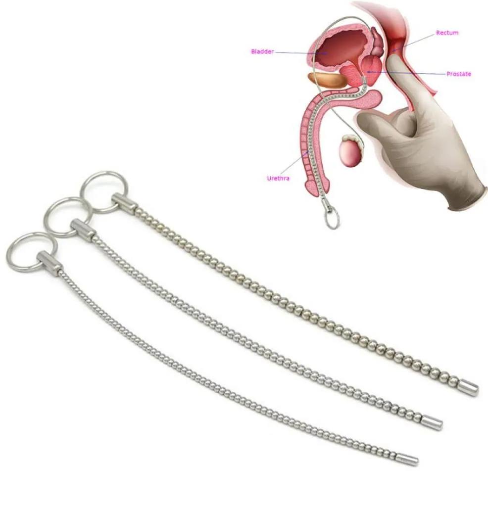 Mâle en acier inoxydable au son urétral et stimulation stimulate les bouchons de pénis dilator toys pour hommes gay masturbation3886109