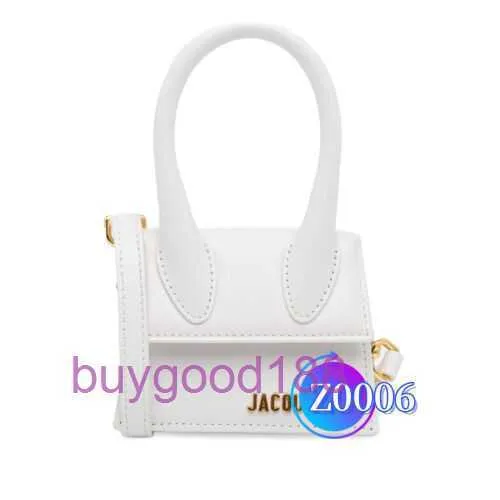 Delicate Luxury Jaq Designer Tote Bag White Calf Leather Satchel Solid Color Fashionable Texture One Shoulder Small Handbag