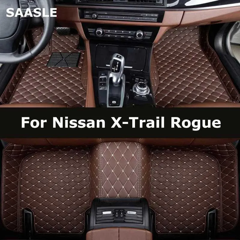 Bodenmatten Teppichs SaaSle Custom Car Floor Matten für Nissan Xtrail Rogue X-Trail Auto Teppiche Fuß Coche Accoch Accohtorie T240509