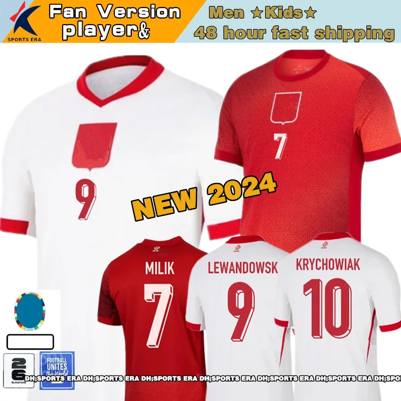 2024 Maillots de football en Pologne 24 25 Polonia National Team Cup Competition Lewandowski Zielinski Zalewski Szymanski Grosicki Player Version de football