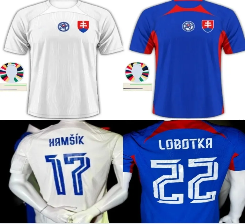 2024 Slovakia Hancko soccer jerseys blue Home Slovak National Team Kids Kit Slovenska White Away Lobotka Football Shirts Men