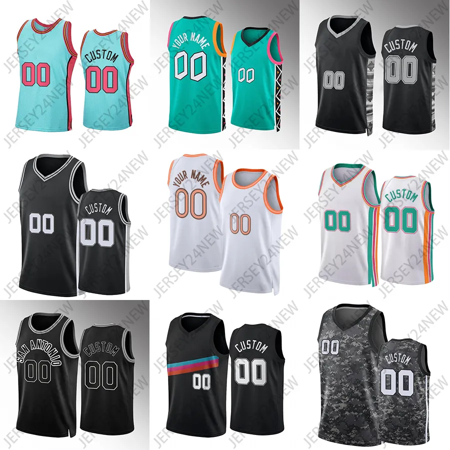 2024 1 Victor Wembanyama Basketball Jerseys 10 Jeremy Sochan 7 Jakob Poeltl 3 Keldon Johnson 17 Josh Richardson 33 Doug McDermott 6 Tre Jones 25