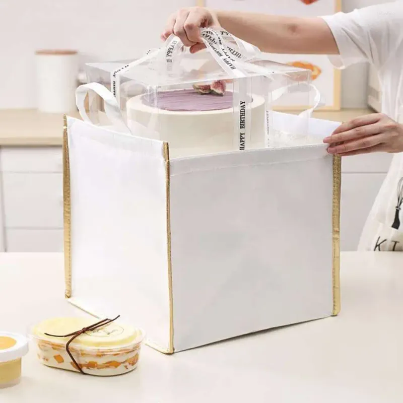 Sacs de rangement pliable grand refroidisseur sac portable gâteau alimentaire isolé en papier aluminium Boîte thermique étanche à glace à glace