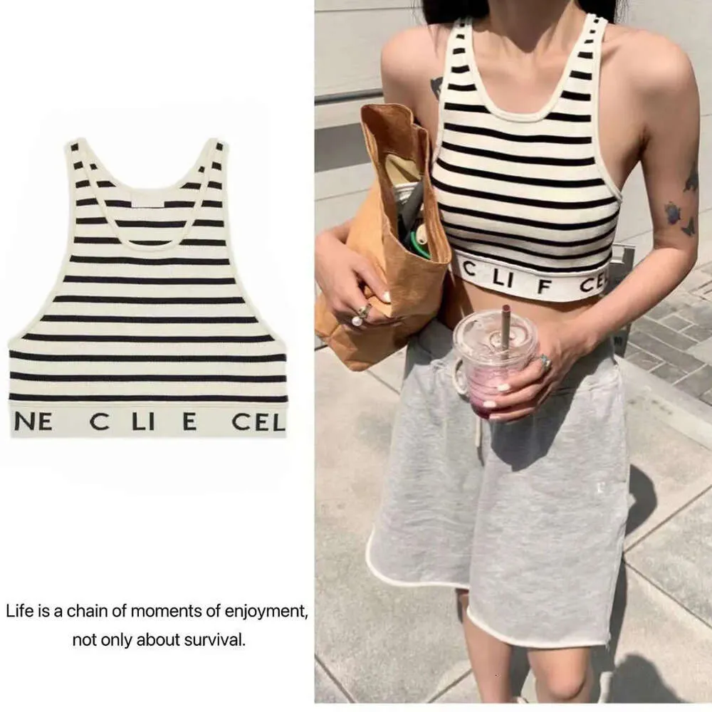 2024 Designer Clothes Women Knits Vest Tees Summer Dress Ladies Sexy Off Shoulder Sleeveless Shirts Slim Tshirt Casual Versatile 88