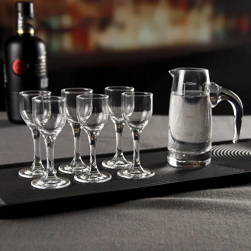 6 peças/conjunto de copos de vidro transparentes personalizados copos de uísque criativo vodka líquido coquetéis coquetéis espíritos copos barras 240428