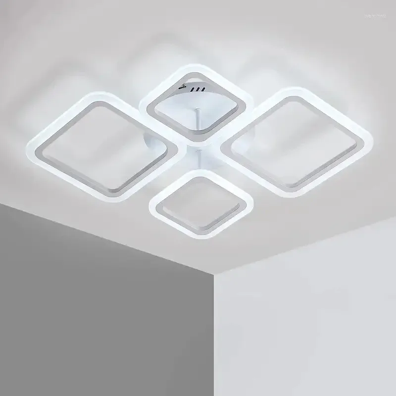 Światła sufitowe domowy żyrandol LED zdalny sterowanie ściemnianie światła sypialni powierzchnia montowana AC90-260V restauracja