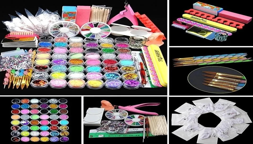 Acrylic Powder Glitter Nail Art Kit False Nail Tips Nail Art Decoration Tools2085159