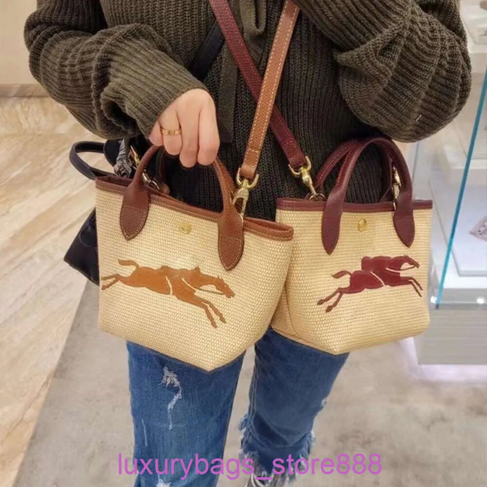 Designer Bag Stores Are 95% Off 2024 New Grass Woven Leisure Handheld Bucket Minimalist Womens Lightweight Crossbody Sweet Vegetable Basket83P6