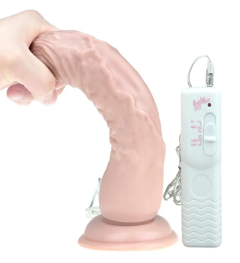 9 tum stor realistisk dildo vibrator sexleksaker för kvinnor enorma konstgjorda penis sug kopp g spot anal dildo vibrator för män ny SH5289422