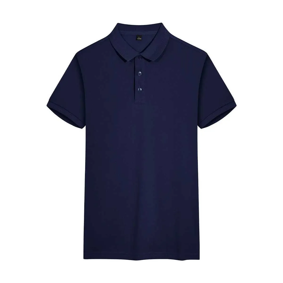 Polos de pólo masculino Cross Border Summer Mens Polo com colarinho de pólo e botão de cor sólida Camisa pólo esportivo casual e casual Y240510JKKL