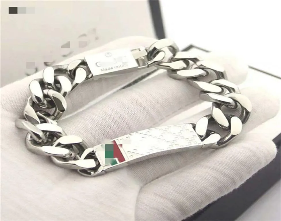 Fashion New Luxury Luxury Inoxyd-Steel Designer Bracelet for Womens and Mens Bracelets Hip Hop Chain Bracelets Bangle8980606