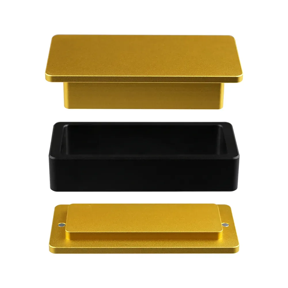 For water pipe wax vaporizer pen Dnail e nail smoking Flower Pressing Rosin Pre-Press mold 3x5 Inch Gold Anodized Aluminum kit