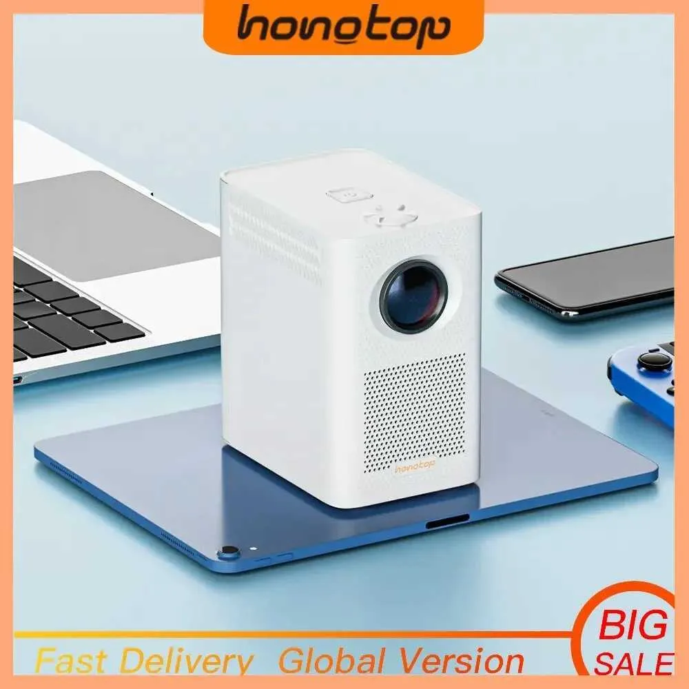 Projecteurs Hongtop S30Max Portable Mini Projecteur intelligent 1080p 9500L Projecteur portable Android Projecteur avec WiFi et Bluetooth Remote Control J240509