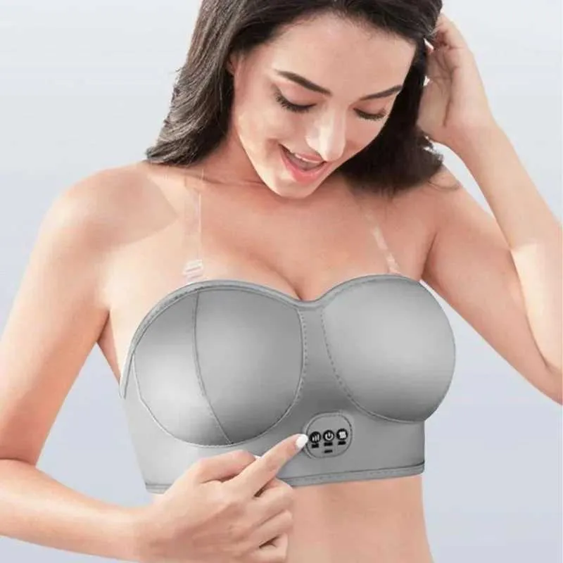 Buste Enhancer New Electric Mreast Massageur BRA BRA VIBLATION CHARGEMENT ALLIGNEMENT Stimulus USB HOT Q240509