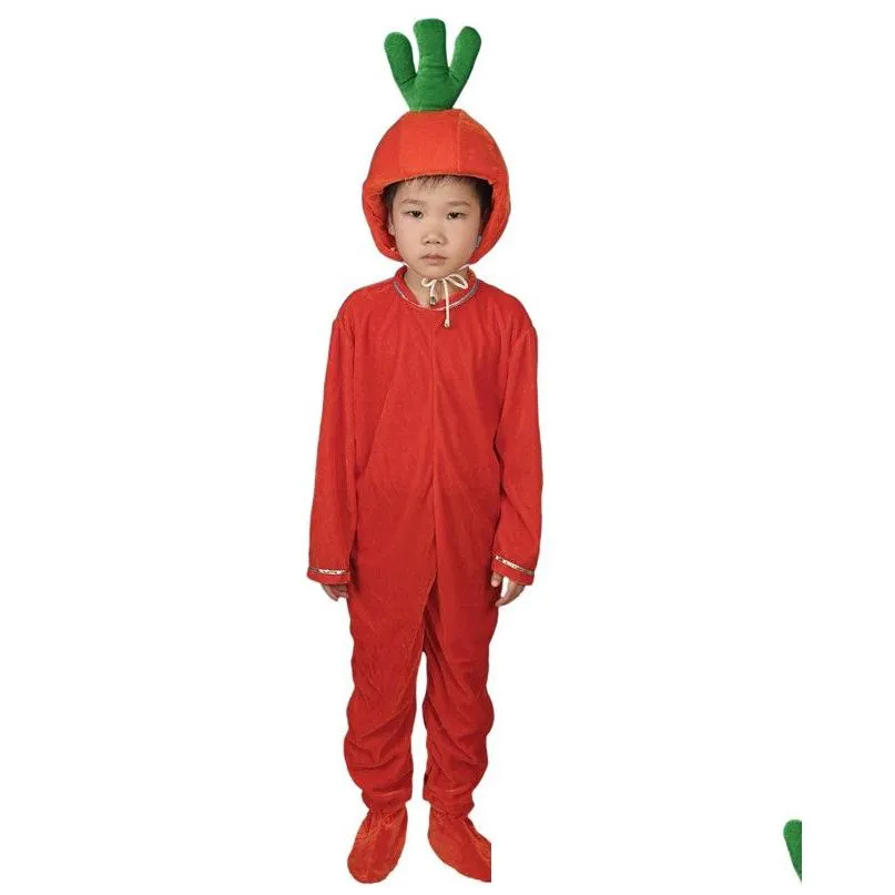 Taneczne dzieci dramat słodkie małe zwierzęce czerwone rzodkiewki kostium upuszczony poród dziecka, dziecięce odzież dla dzieci cosplay c dh01l