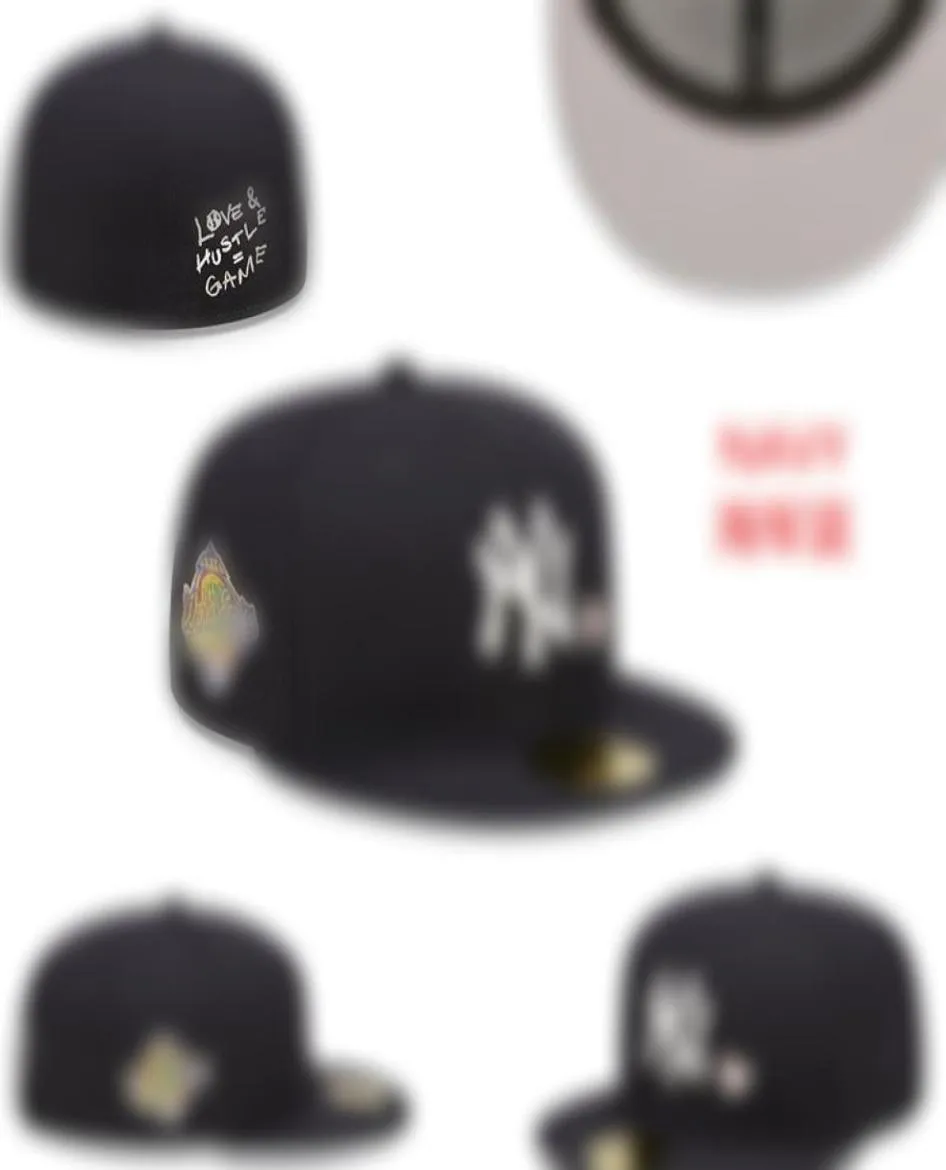 2023 Men039s Fashion Hip Hop Classic Blue Blue Black Color Peak Full Size Caps Baseball Sports Baseball All Team Attred Hats5857731