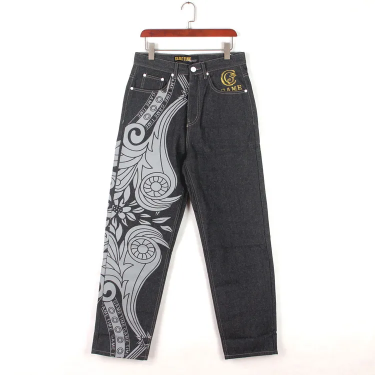 Jeans neri designer jeans da uomo pantaloni lunghi impilati high street jeans retro denim streetwear micro pantaloni elastici pantaloni a lungo lavato classico primavera dritta autunno