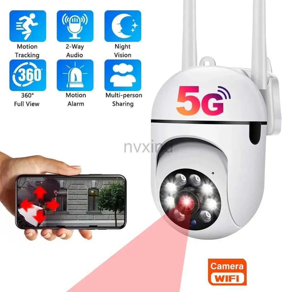 IP -Kameras A7 WiFi IP -Kamera Outdoor 4x Digital Zoom Wireless Security Monitoring Camera AI Human Tracking Bidirektionales Audio -Nachtsichtkamera D240510