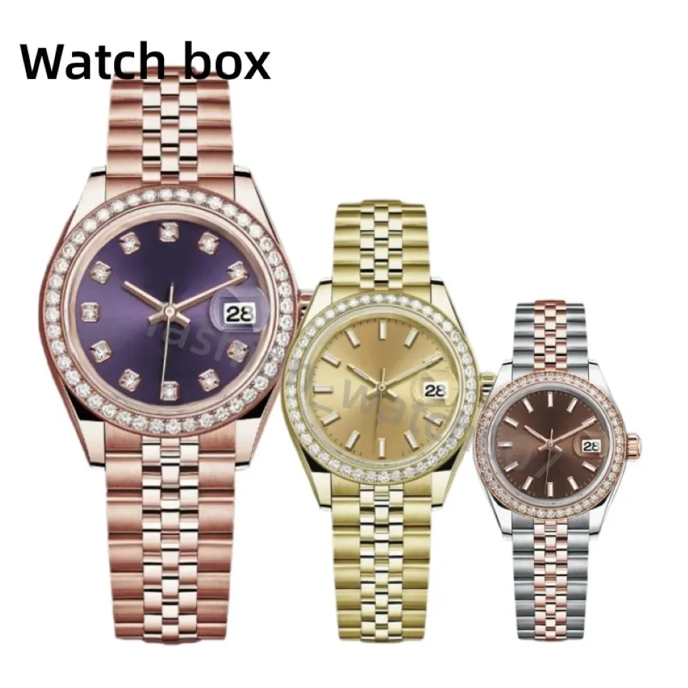 часы дизайнер Diamond Watches Womens Автоматические машины дата размер 36 мм 31 мм 28 мм сапфировые стеклянные водонепроницаемые Монтры Pour Dames Ladies 300J