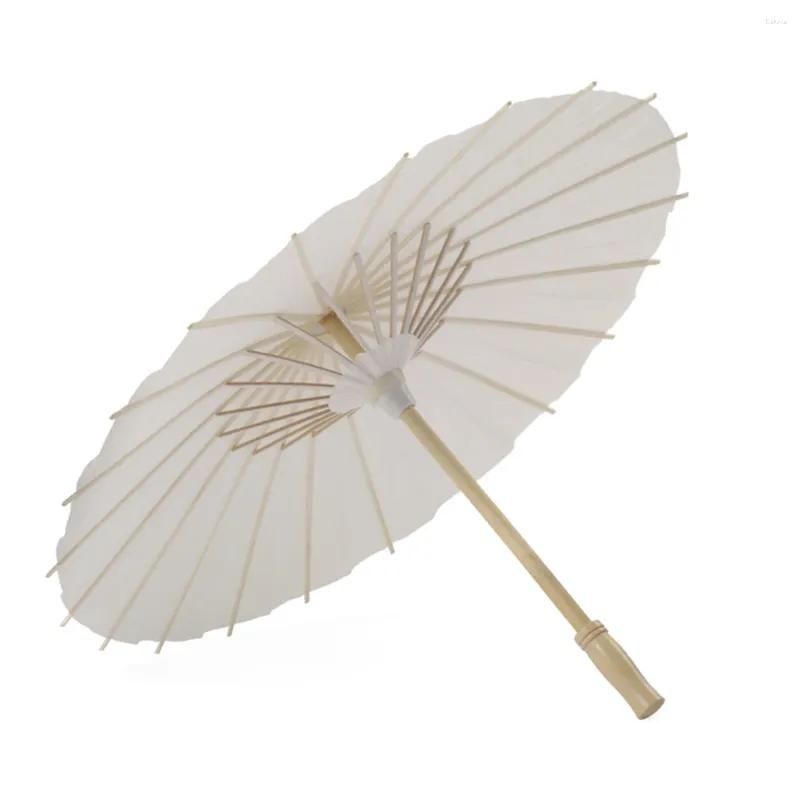 Guarda -chuvas guarda -chuva protetor solar simples e elegante de pintura de bricolage pode dançar adereços de estilo de madeira decorativos