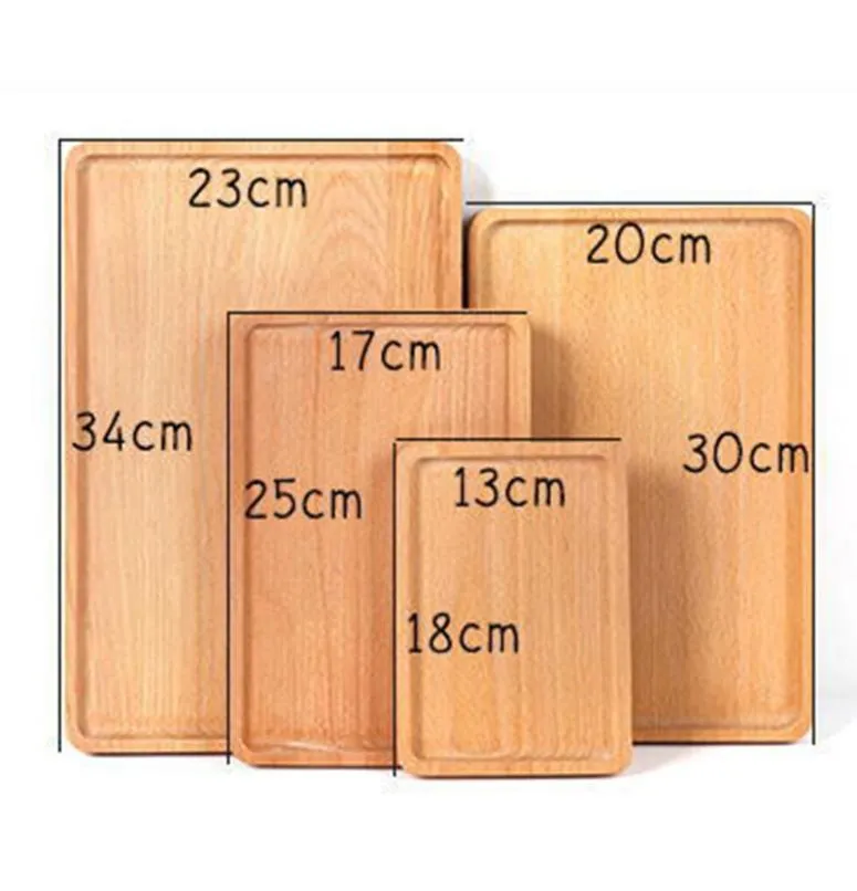 Assiette de service en bois Hêtre Assiettes en bois Plats Rectangular Cake Dissert Plat Fruit Sushi Platter TEA Server Server Cuisine Cuisine Vole 2548779