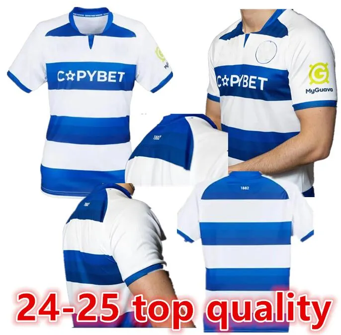 2024 25 Queens Park Rangers Mens Soccer Jerseys Willock Amos Roberts Dykes Johansen Home Shirts Football Shirts Short Manneve Uniforms 2024 2025 Home Away QPR