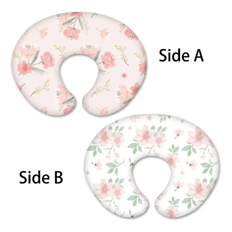 Removable Nursing Pillow Cover born Bedding UShape Nursing Pillow Cartoon Print Breastfeeding Pillow Slipcover 240509