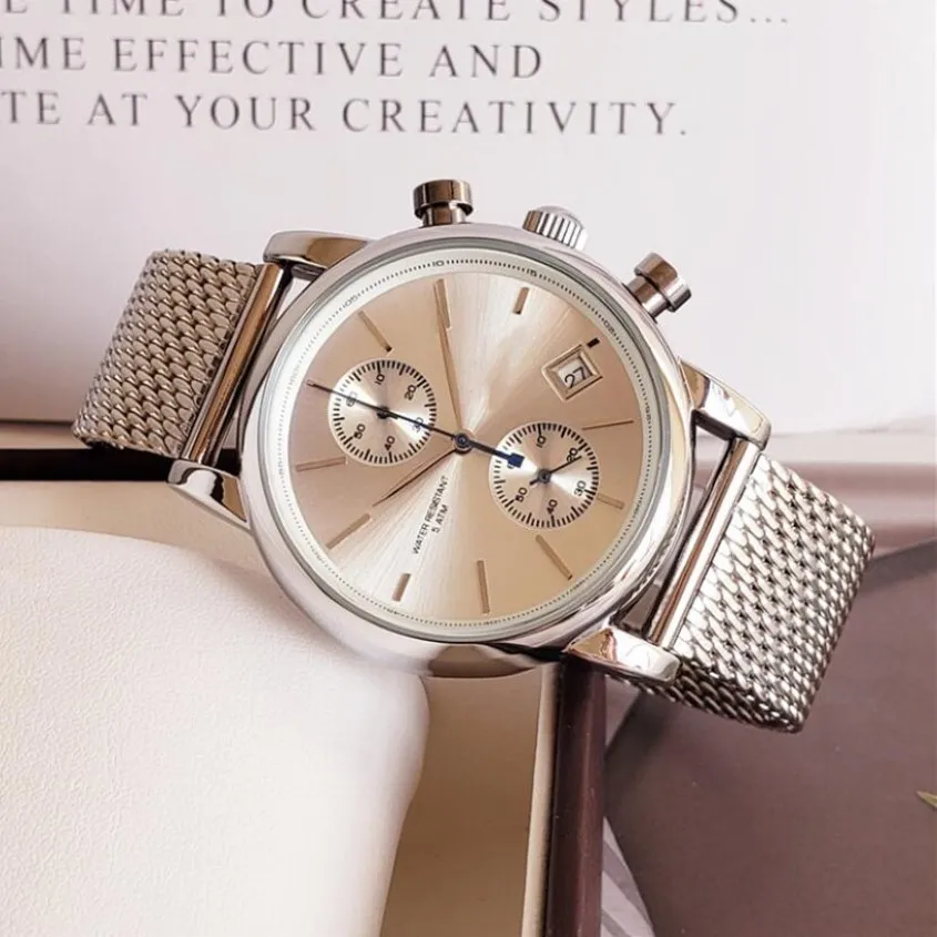 Низкая цена часы Top Brand Высококачественные мужские часы босс Quartz Движение из нержавеющей стали.