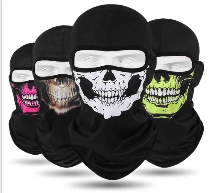 Halloween Cosplay Fahrrad Fahrrad Ski Schädel Paintballmaske Vollge Gesicht Camo Masken Geisterschal Bandana Wärmer Party Stirnband Magie Turban Bal4530029