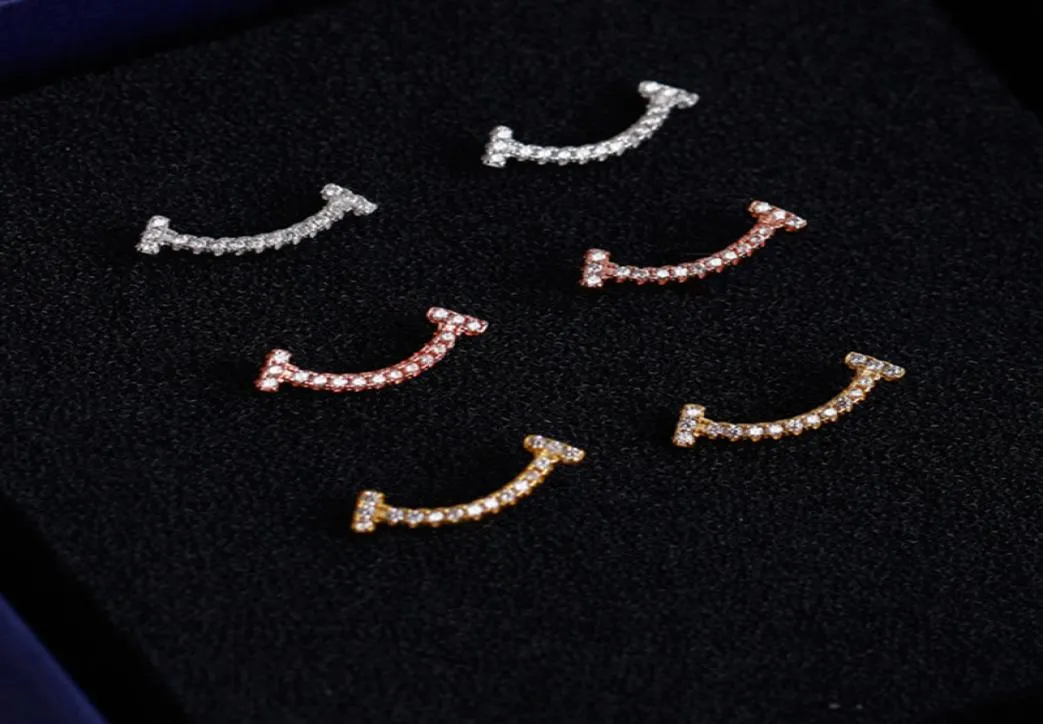 Fashion Statement Earrings 2019 T Geometric earrings For Women Crystal Shinning 925 Silver Stud Earring117944057