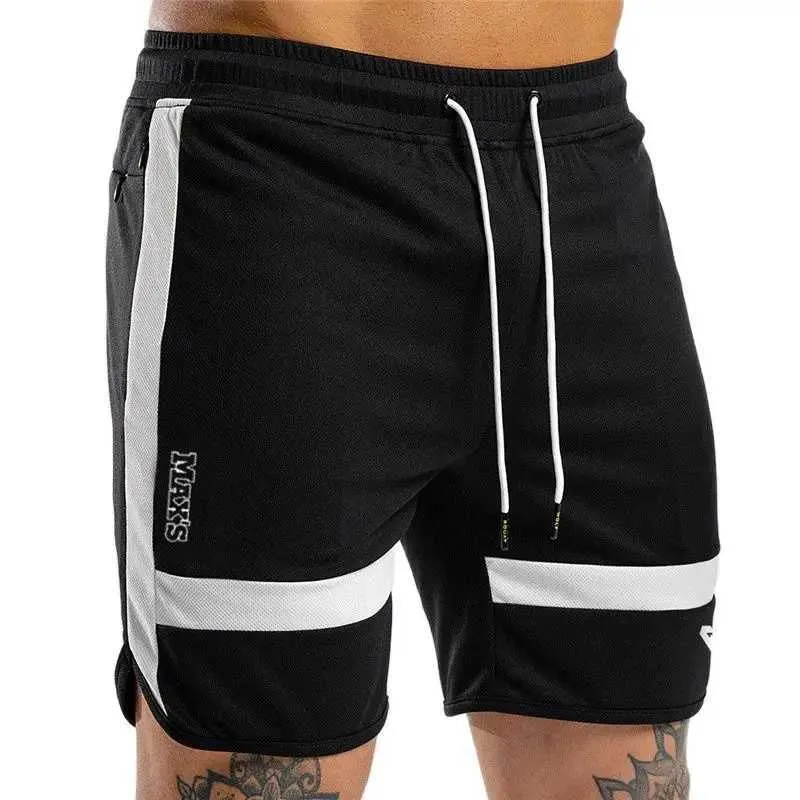 Мужские шорты Gitf Mens Sprint Training Sprint Mens Gym Fitness Slow Runner Спортивные брюки Jump Line Basketball Sprint Black J240510