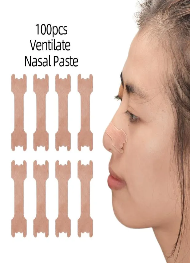 100 pezzi le strisce nasali anti -russare per respirare a destra dell'aiuto smettere di russare Patch del naso Aiuta meglio Breath8461105