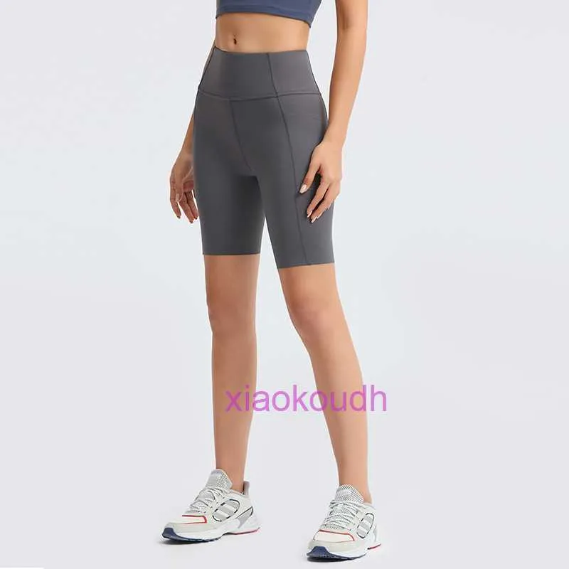 Lu mujer motociclista Hotty Hot Merillat 2024 Pantalones de yoga desnudos de cepillado Pantalones de bolsillo lateral deportivo