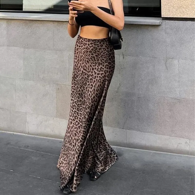 Jupes Leopard Imprimé pour les femmes en queue de poisson d'été tendance
