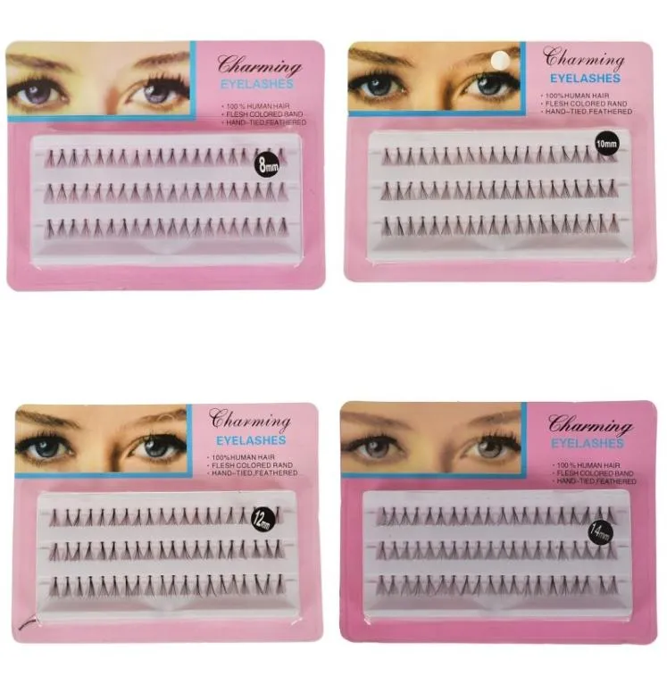 60PCSSet 8101214 mm individuele wimpers zwarte 6d natuurlijke nep False wimper Long Cluster Extension Makeup Beauty8243227