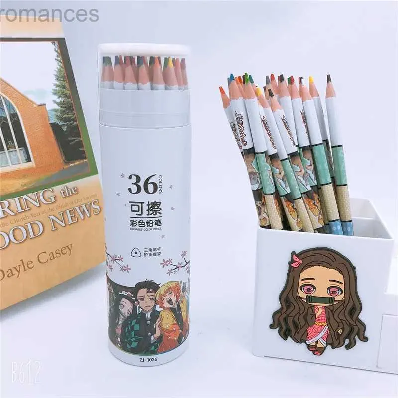 Crayons 5 boîtes / lot de créatif de diable tueur 36 crayons de couleur mignons crayons crayons enfants cadeaux de bureau d240510