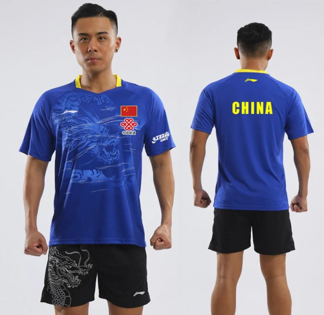 Новый настольный теннисный костюм Men039s и Women039s китайская команда униформа для дракона матч спортивно
